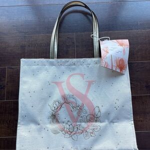 BNWT Victoria's Secret Coconut Milk & Rose Canvas Tote Bag